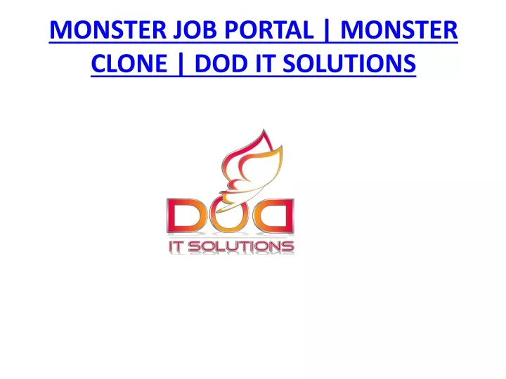 monster job portal monster clone dod it solutions