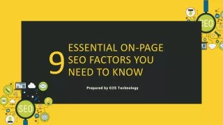 9 Essential On-Page SEO Factors You Need to Know