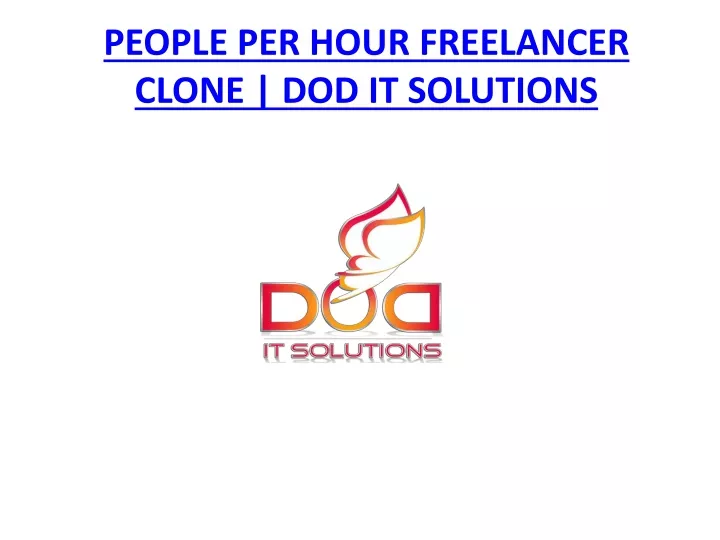 people per hour freelancer clone dod it solutions