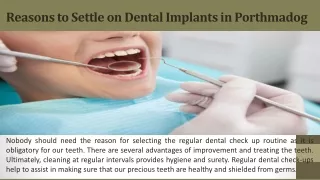 Reasons to Settle on Dental Implants in Porthmadog
