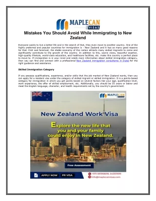 mistakes you should avoid while immigrating