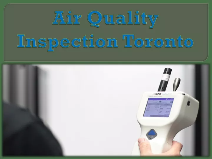 air quality inspection toronto
