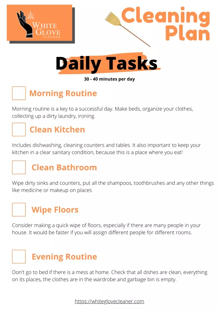 cleaning plan