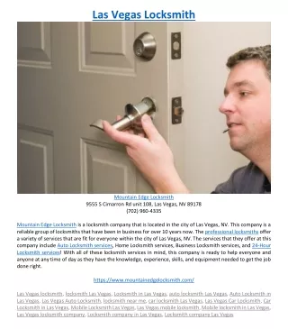 las vegas locksmith