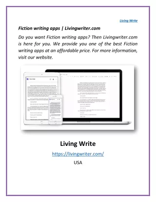 Fiction writing apps | Livingwriter.com