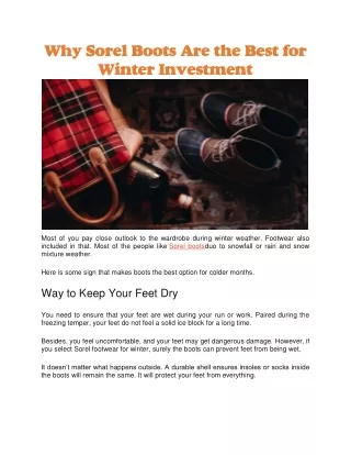 why sorel boots are the best for winter investment