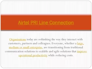 airtel pri line connection