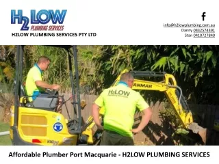 Affordable Plumber Port Macquarie - H2LOW PLUMBING SERVICES