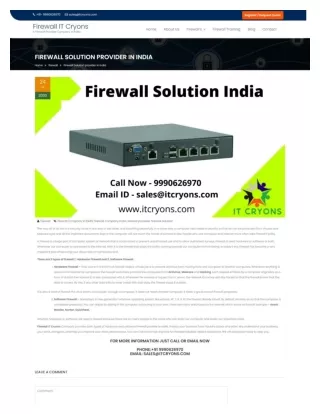 Firewall Provider India