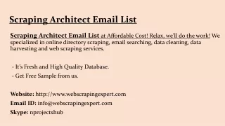 scraping architect email list