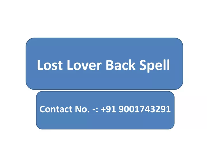 lost lover back spell