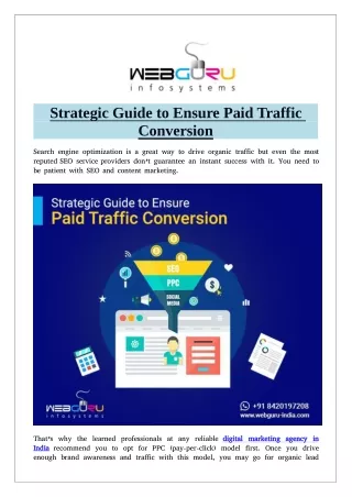 strategic guide to ensure paid traffic conversion