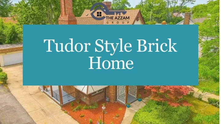 tudor style brick home