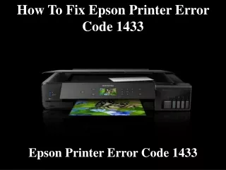 how to fix epson printer error code 1433