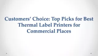 Top Picks for Best Thermal Label Printers for Commercial Places