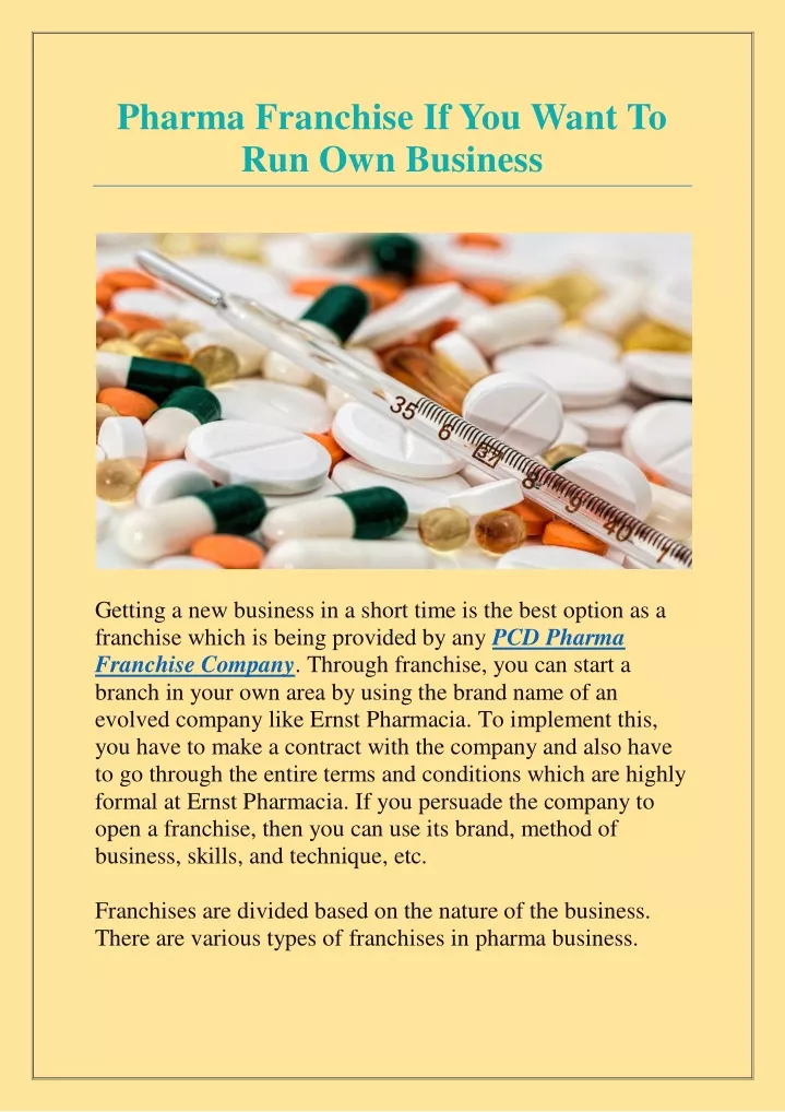 pharma franchise if you want to run own business