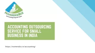 Accounting outsourcing service For Small Business in India | Nomersbiz