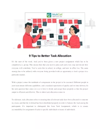 9 tips to better task allocation