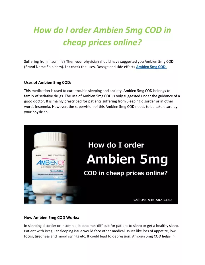 how do i order ambien 5mg cod in cheap prices