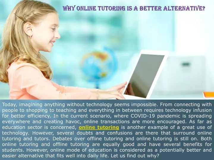 why online tutoring is a better alternative
