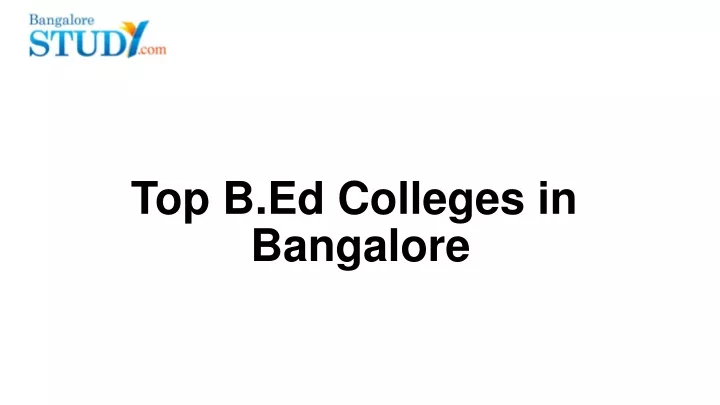 top b ed colleges in bangalore