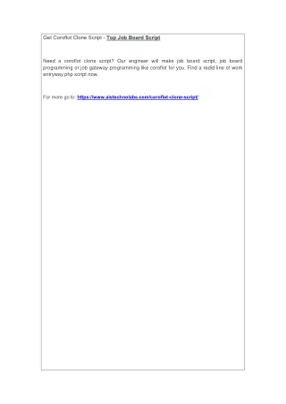 get coroflot clone script top job board script