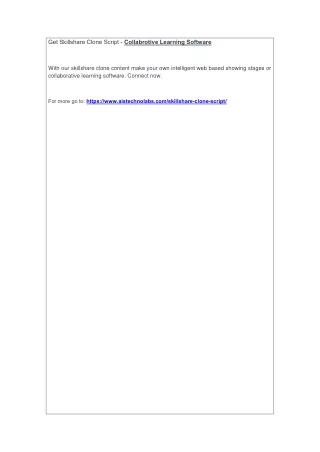get skillshare clone script collabrotive learning