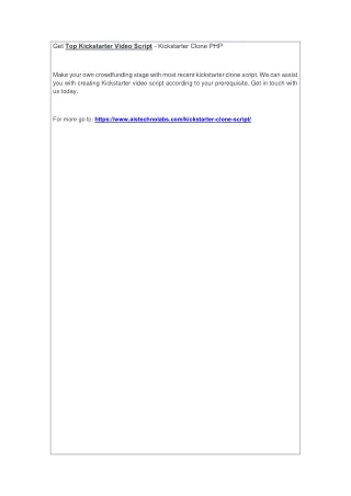 get top kickstarter video script kickstarter