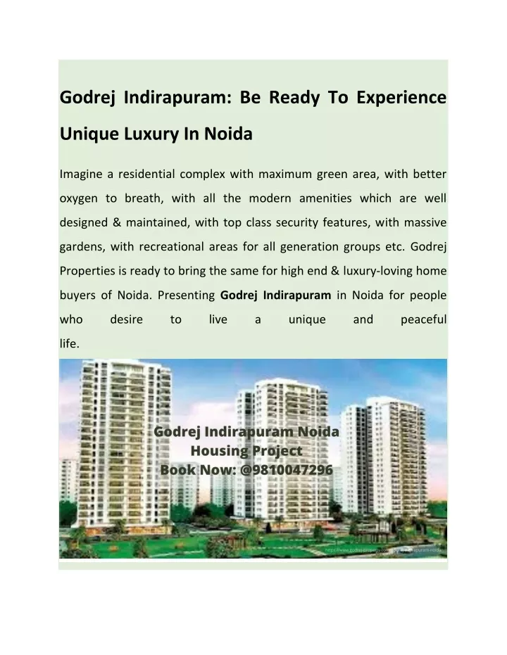 godrej indirapuram be ready to experience