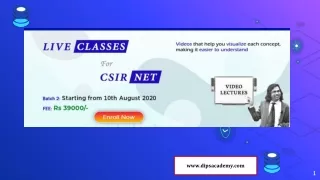 Online Live Clasroom Program For CSIR NET MATHS Batch-2