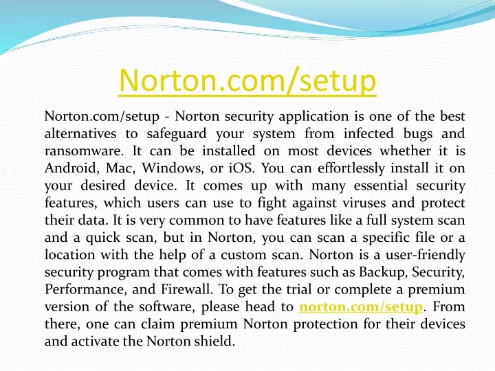 norton com setup
