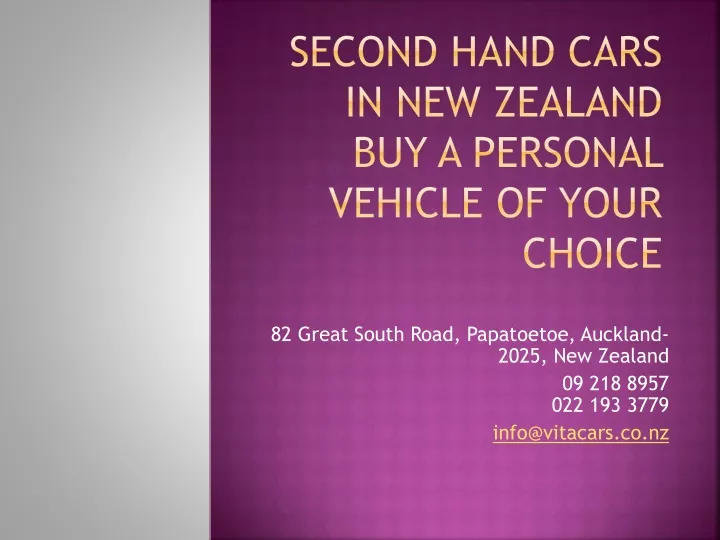 second hand cars in new zealand buy a personal vehicle of your choice