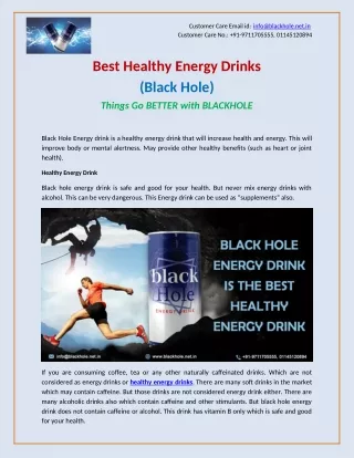 Best Healthy Energy Drinks in India