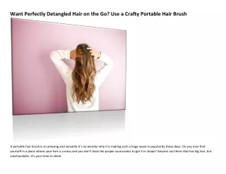 Want Perfectly Detangled Hair on the Go? Use a Crafty Portable Hair Brush