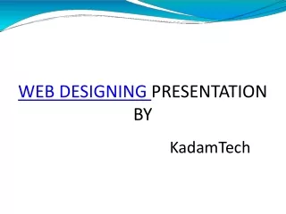 web designing presentation by