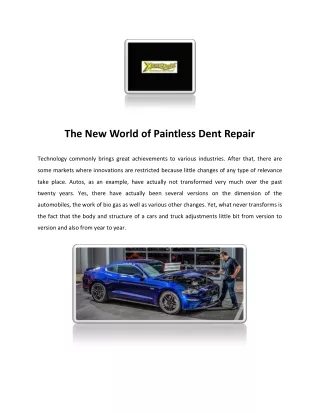 Paintless Dent Repair Quincy Illinois - Xpert Dent