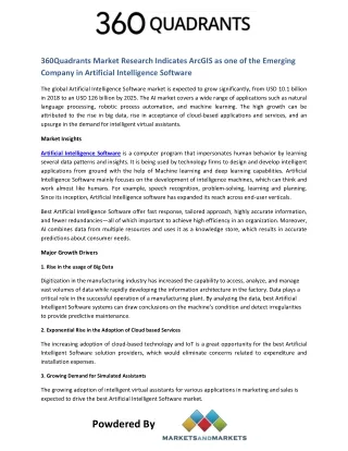 360quadrants market research indicates arcgis