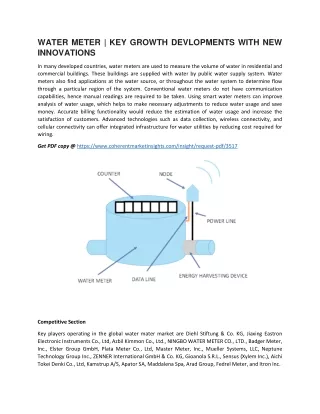 water meter key growth devlopments with