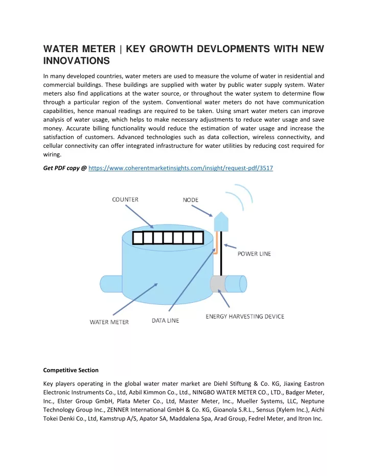 water meter key growth devlopments with