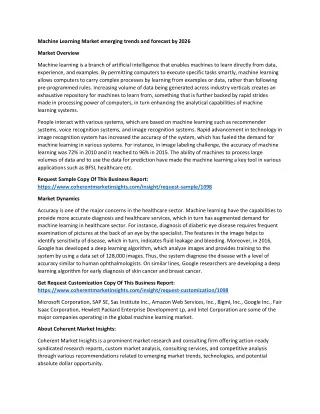 machine learning market emerging trends