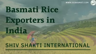 Top Basmati Rice Exporters India