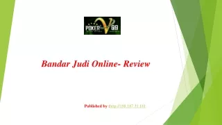 Bandar Judi Online- Review