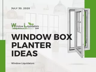 Window Box Planter Ideas