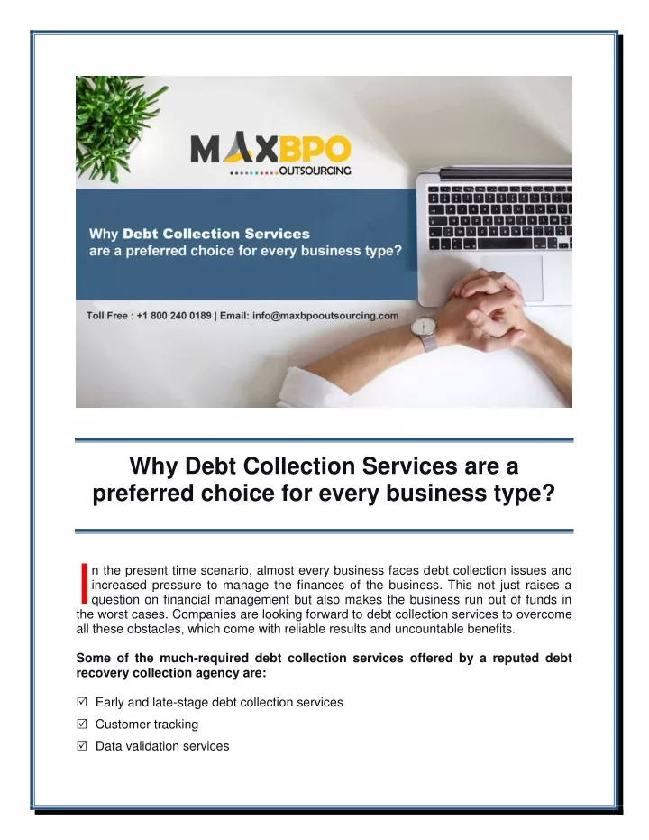 why debt collection services are a preferred