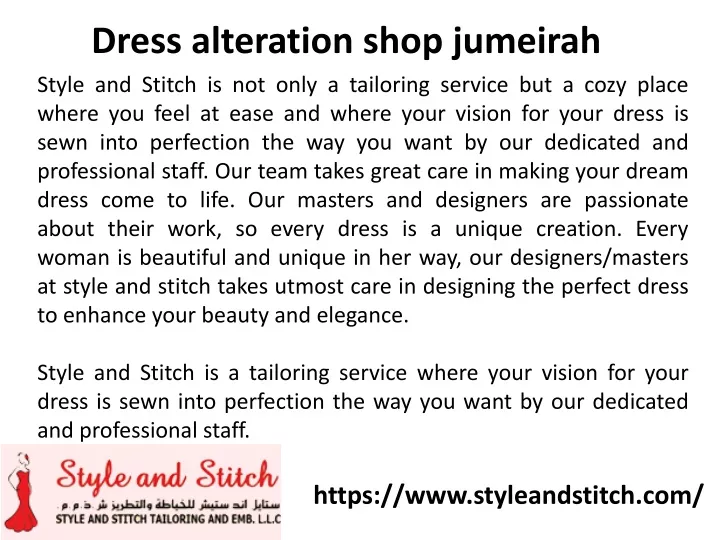 dress alteration shop jumeirah