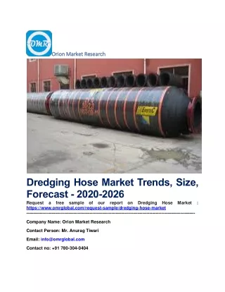 Dredging Hose Market Trends, Size, Forecast - 2020-2026