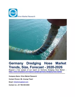 Germany Dredging Hose Market Trends, Size, Forecast - 2020-2026
