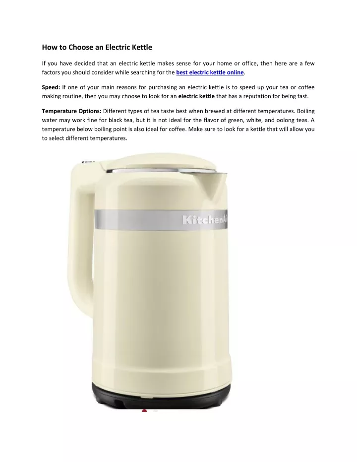 how to choose an electric kettle