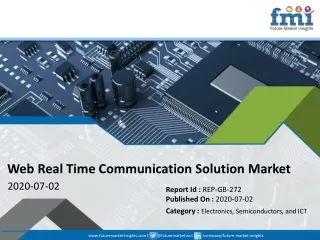 Web Real Time Communication Solution Market 2020-2028 Market Report - Recent Trends and Growth Opportunities