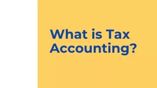 what is tax accounting